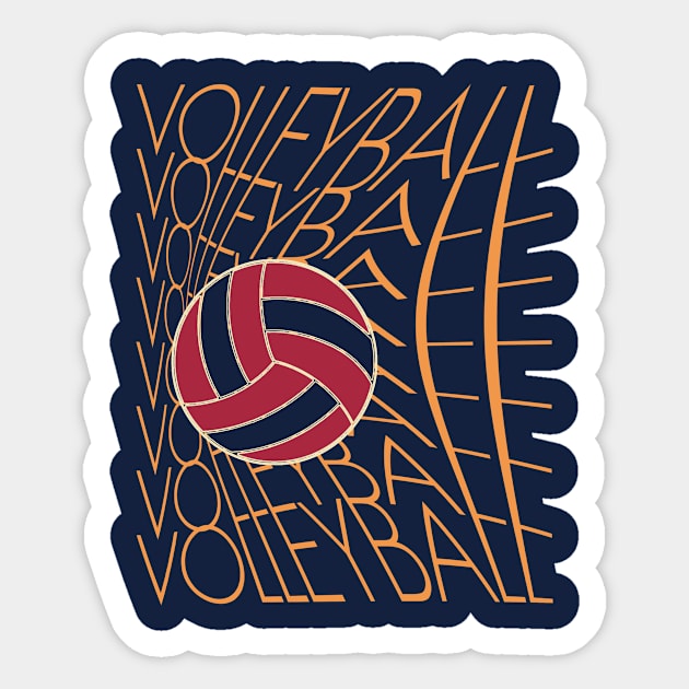 Funny Volleyball Design Sticker by Grigory